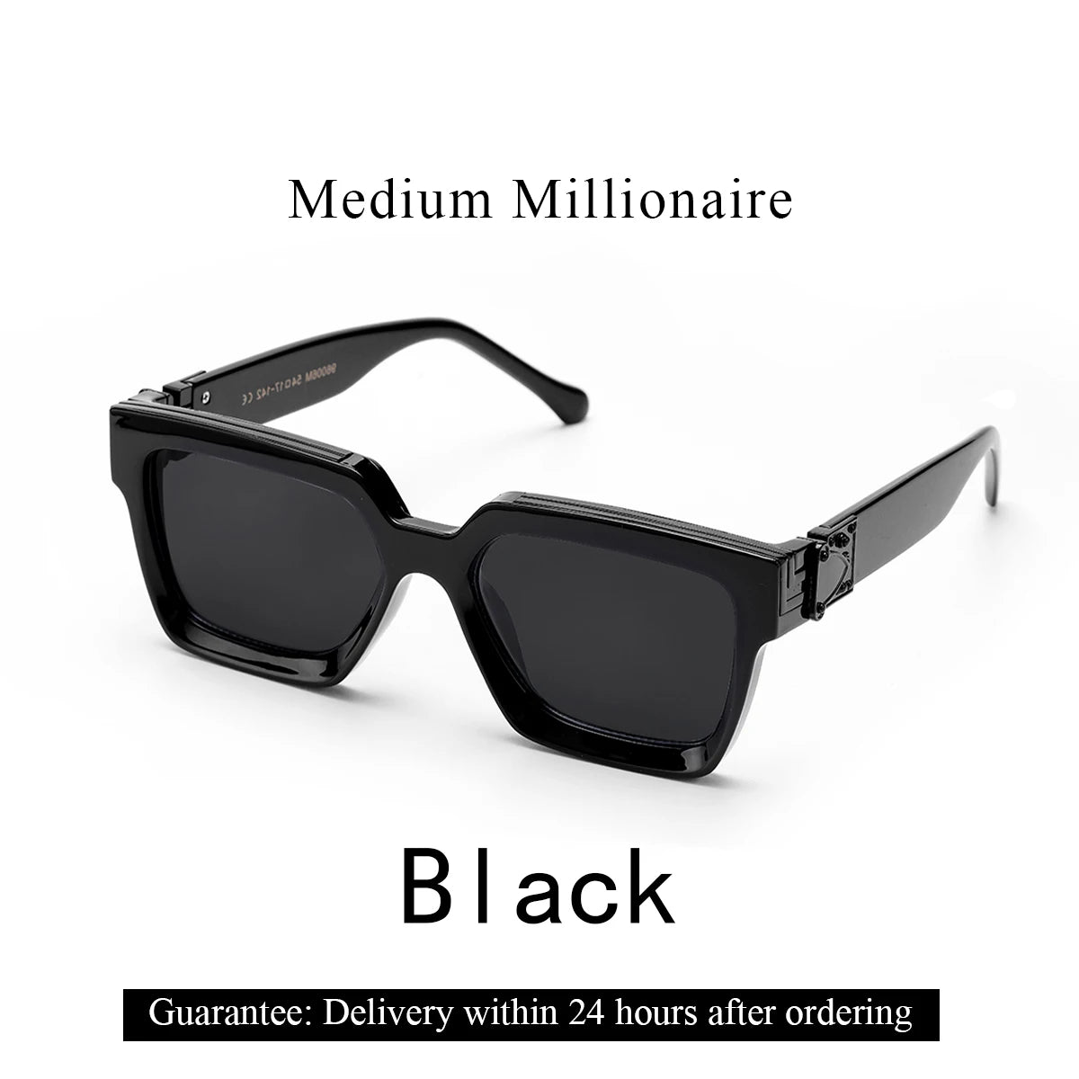 Ruiao Retro Black Millionaire Shades | Bold Designer Sunglasses for Men & Women - Premium shades from Lizard Vigilante - Just $23.88! Shop now at Lizard Vigilante