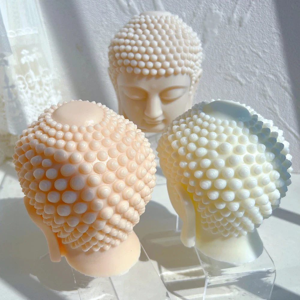 Original Buddha Statue Silicone Molds Buddha Head Candle Mold Sculpture Art Wax Tool Mould Figurine Ornaments Gifts Home Decor