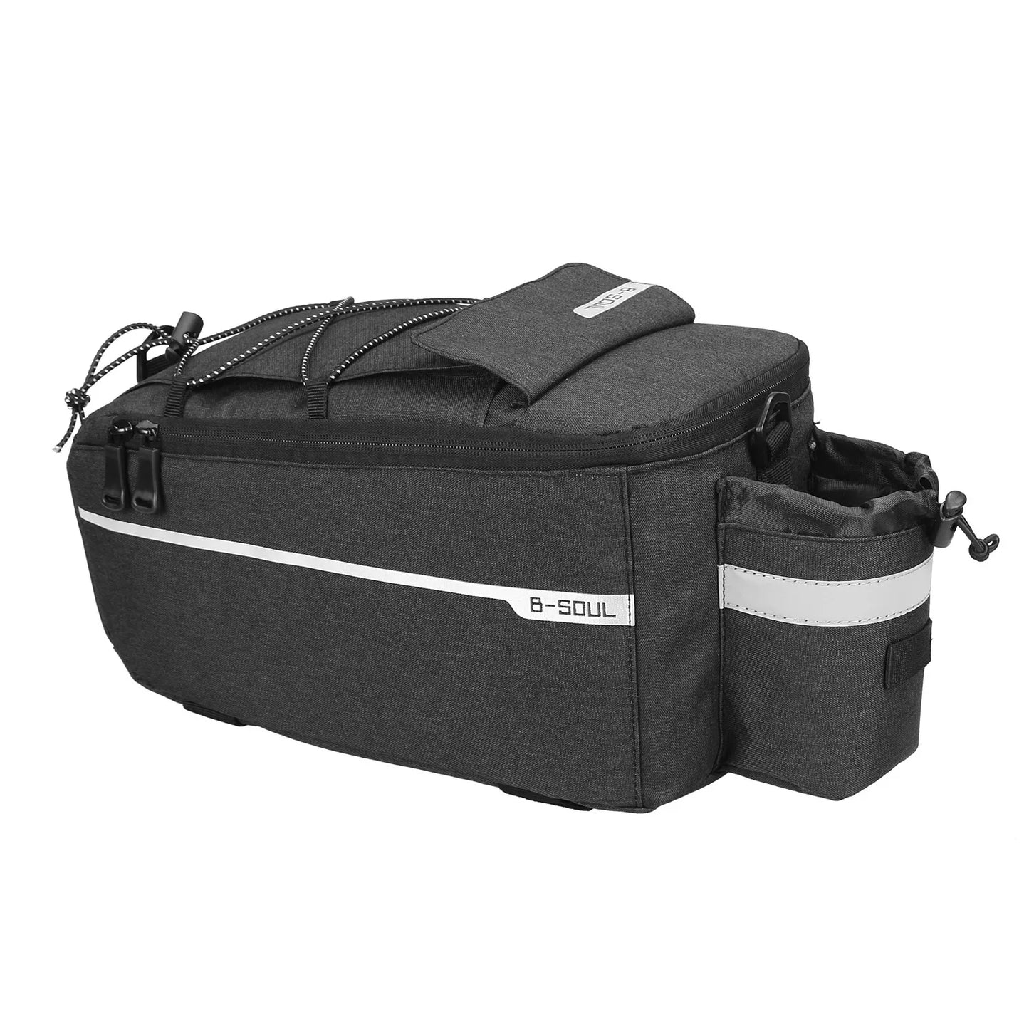 Bicycle 13L Waterproof Rear Carrier Bag – Trunk Pannier with Back Rack, Shoulder Strap & Reflective Safety Strips - Premium bicycle bag from Lizard Vigilante - Just $27.99! Shop now at Lizard Vigilante