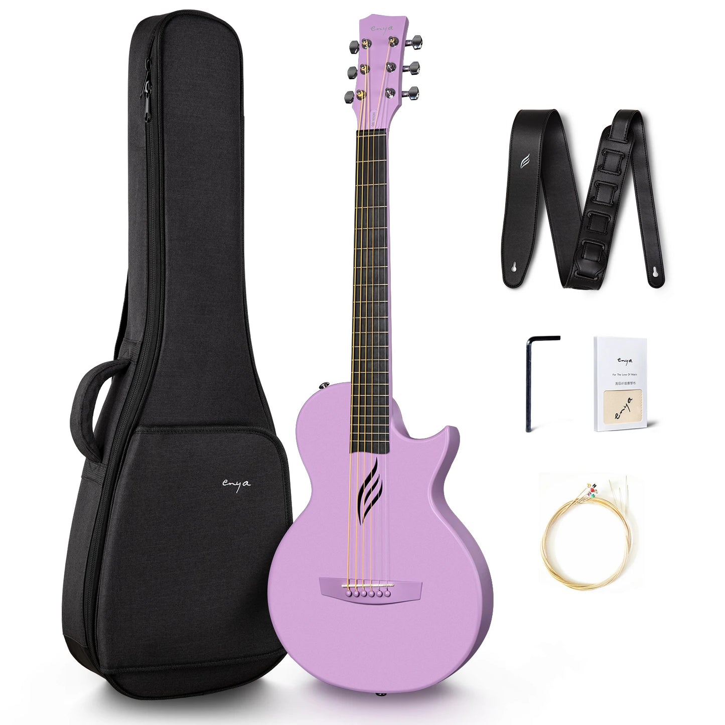 Enya Nova Go Carbon Fiber Acoustic Guitar | Portable and Powerful - Premium guitar from Lizard Vigilante - Just $299.99! Shop now at Lizard Vigilante