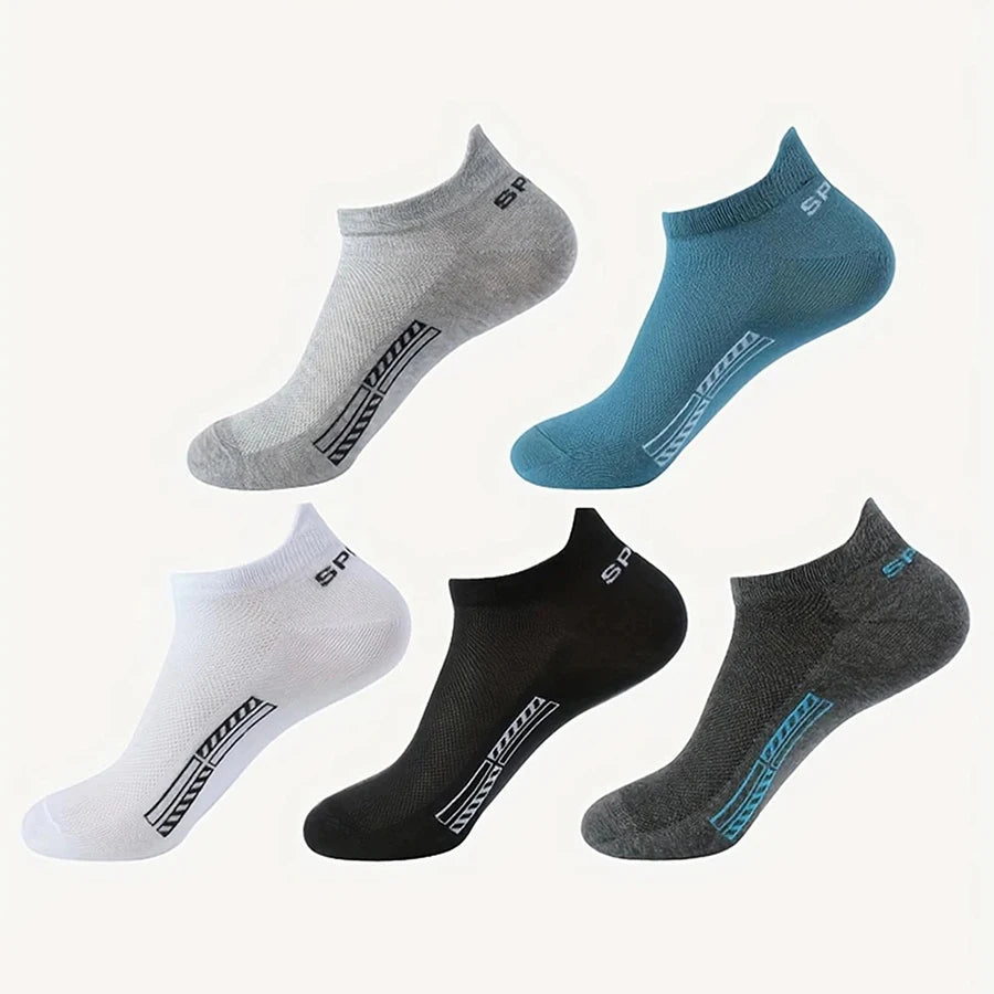 10 Pairs Men's Low-Cut Boat Socks - Breathable, Sweat-Absorbent, Non-Pilling Casual Ankle Socks for Business and Sports - Premium Socks from Lizard Vigilante - Just $14.99! Shop now at Lizard Vigilante