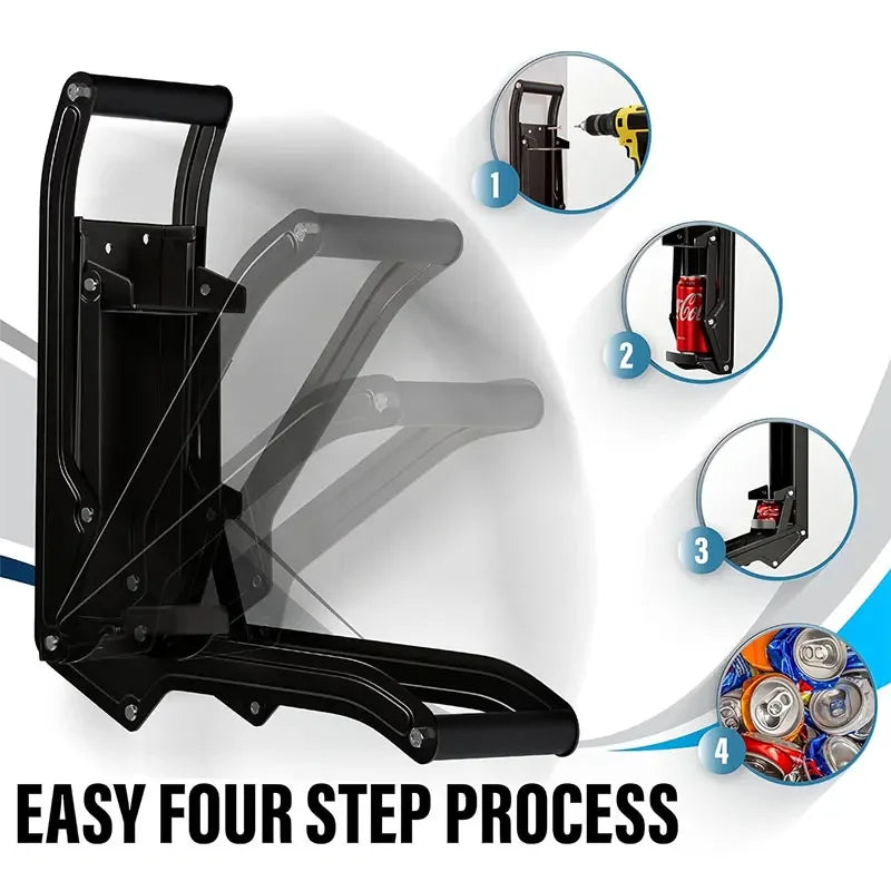 16 Oz Heavy Duty Metal Can Crusher Wall-Mounted Manual Cans Crushing Tool for Flattening and Opening Recycling Tool