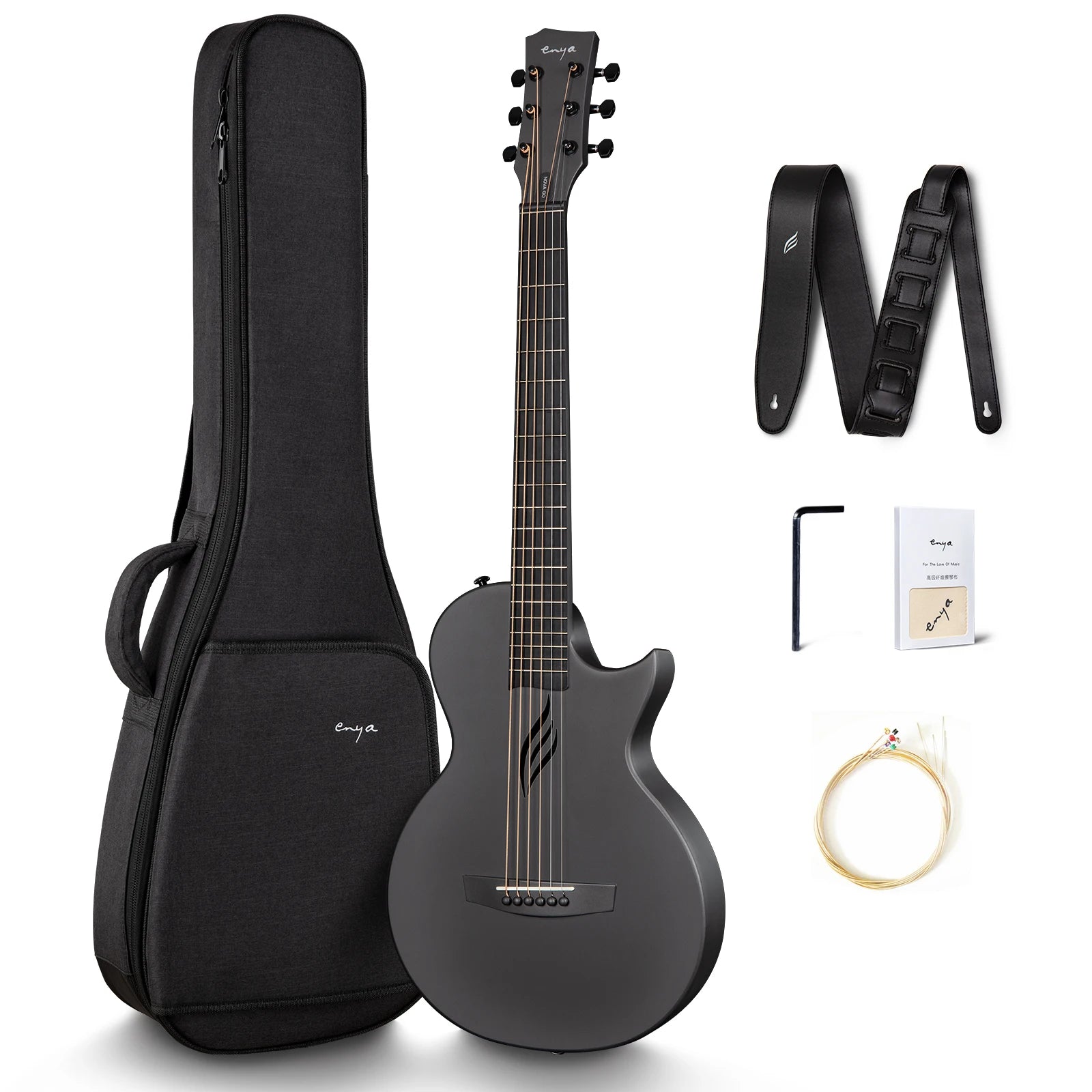 Enya Nova Go Carbon Fiber Acoustic Guitar | Portable and Powerful - Premium guitar from Lizard Vigilante - Just $299.99! Shop now at Lizard Vigilante