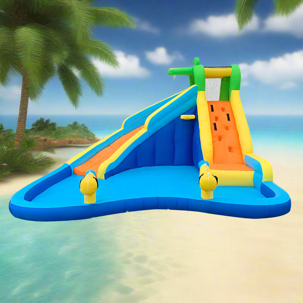 Joy Crocodile Inflatable Water Slide & Rock Climbing Amusement Park – Indoor/Outdoor Adventure Toy for Kids – With Blower & Repair Kit – Epic Fun for Ages 2+ - Premium bounce house from Lizard Vigilante - Just $669.99! Shop now at Lizard Vigilante