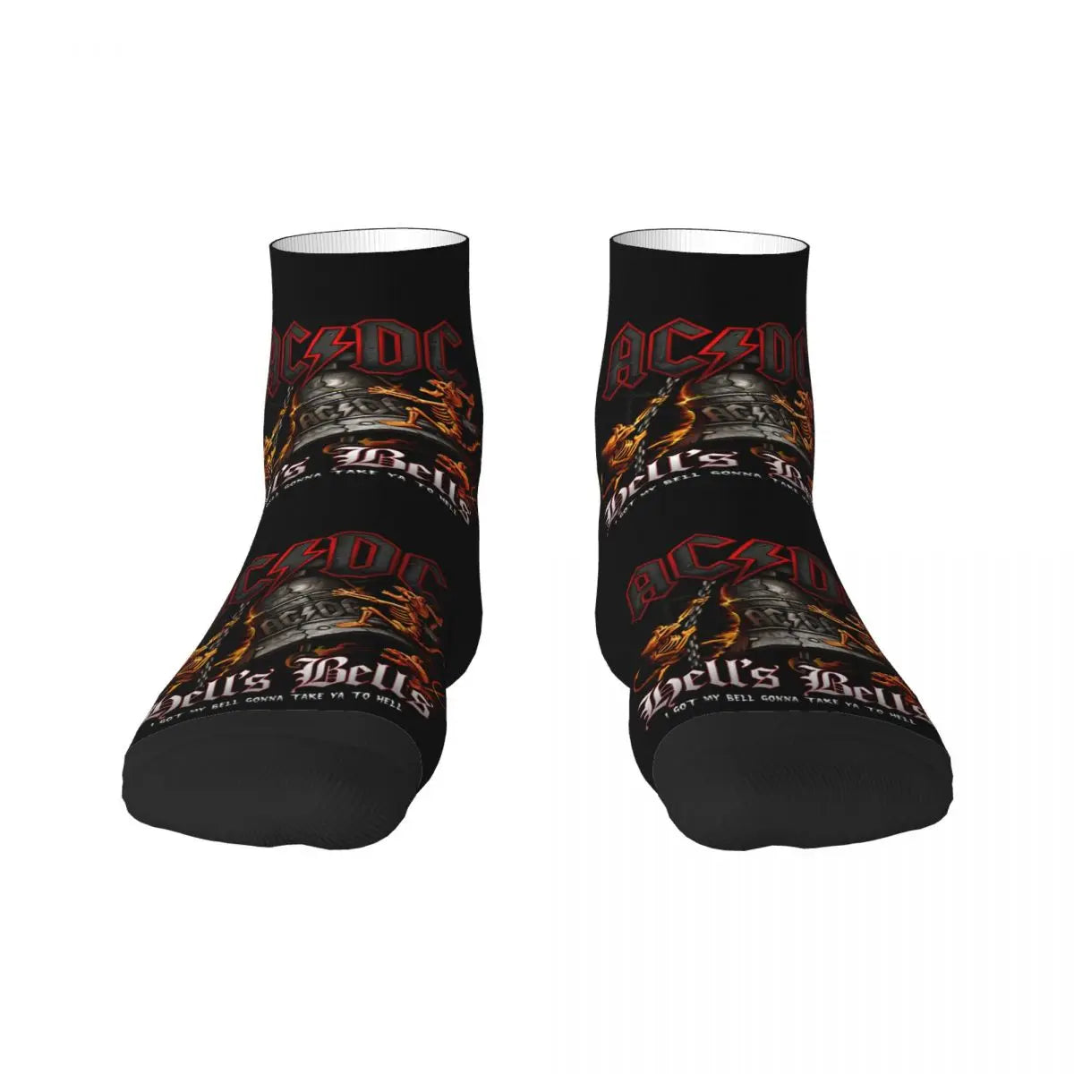 Heavy Metal AC DC Men Women Crew Socks Unisex Cool 3D Print Vintage Rock Dress Socks - Lizard Vigilante