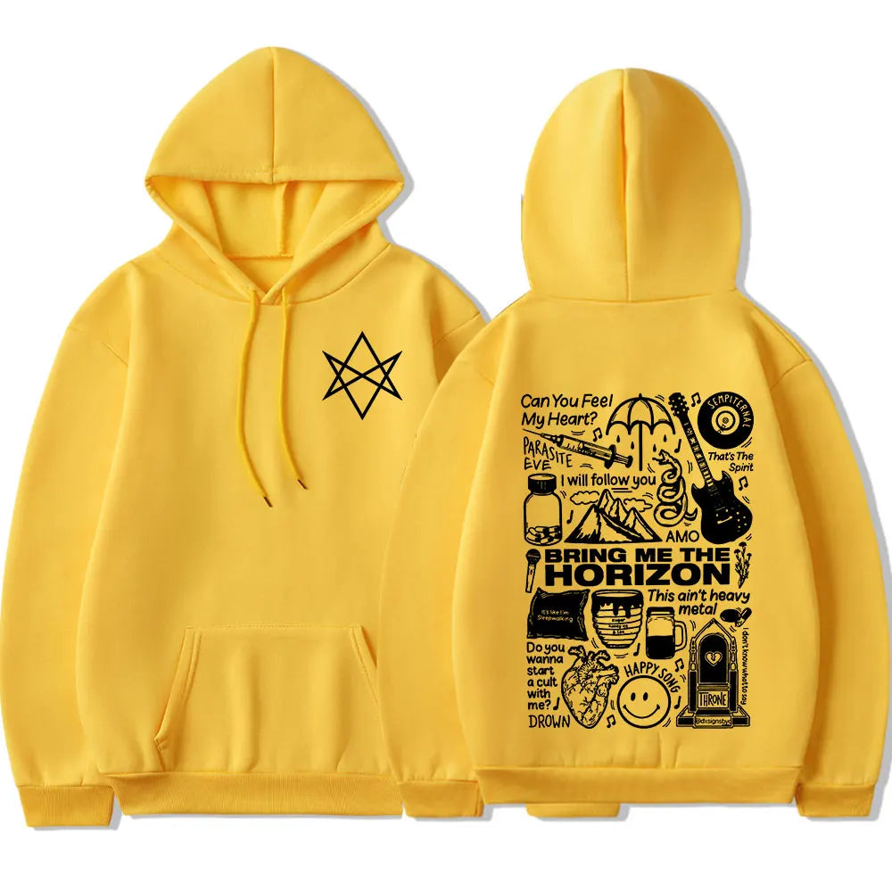 Bring Me The Horizon BMTH Heavy Metal Rock Hoodies – Vintage Streetwear Sweatshirts for Men and Women - Premium hoodies from Lizard Vigilante - Just $42.88! Shop now at Lizard Vigilante