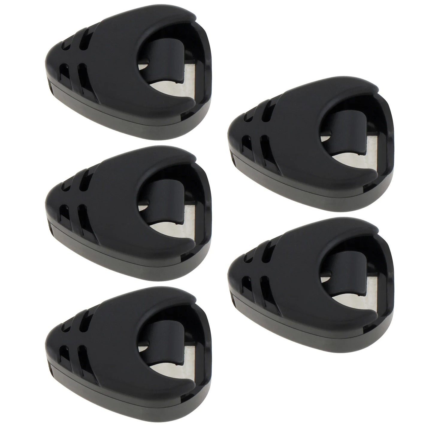 Black Plastic Stick on Guitar Pick Holder for Acoustic Ukulele / Guitar / Bass with Adhesive Back, Convenient Picks Placement - Premium pick holder from Lizard Vigilante - Just $8.99! Shop now at Lizard Vigilante