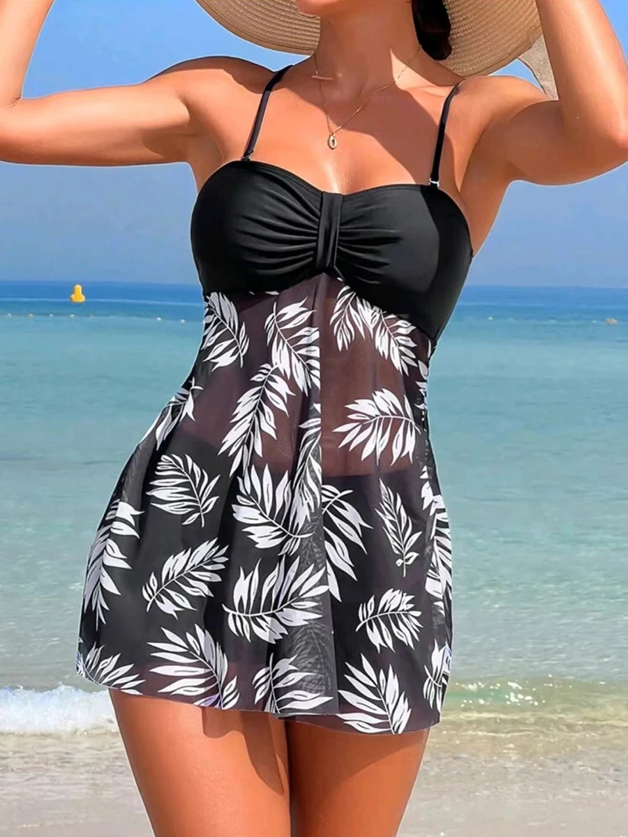 The Tankini That Broke the Beach – 2024 V-Tank Swimsuit Dress Set (With Shorts) for Women | Rockstar Cut, Bikini Rebellion Edition - Premium tankini from dsers - Just $45.99! Shop now at Lizard Vigilante