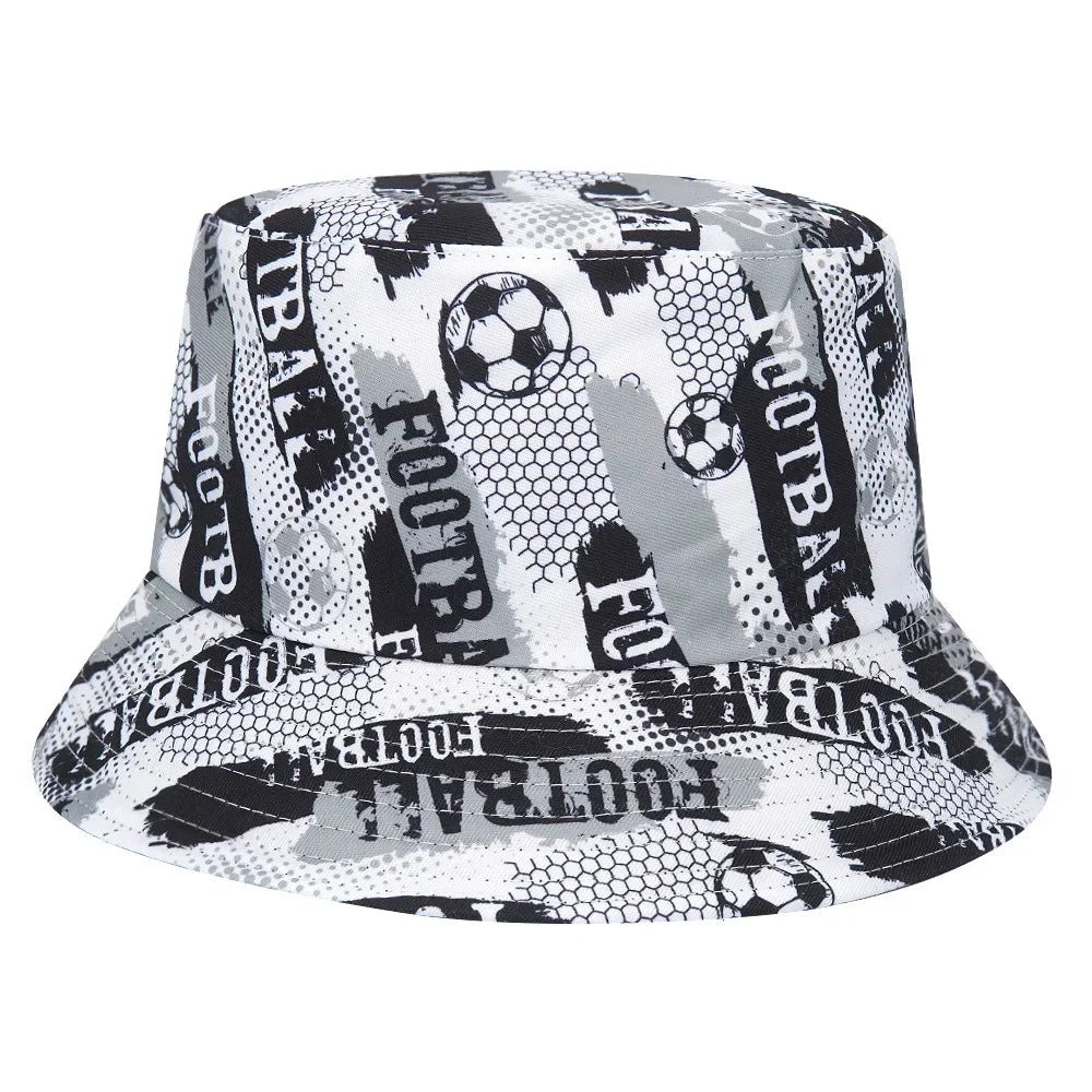 Summer Sun Protection Bucket Hat for Men Women Panama Cap Print Hip Hop Gorros Fishing Fisherman Hat Double Side Wear Fashion - Premium T-Shirts from Lizard Vigilante - Just $7.99! Shop now at Lizard Vigilante