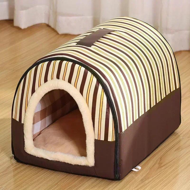 Winter Pet Cat Bed Foldable Dog House Dog Villa Sleep Kennel Removable Nest Warm Enclosed Cave Sofa Big Dog Kennel Pet Supplies - Premium pet bed from Lizard Vigilante - Just $19.99! Shop now at Lizard Vigilante