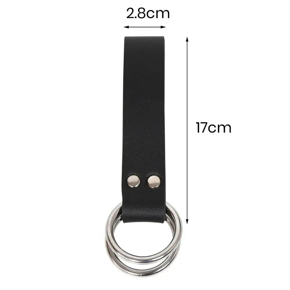 Skirt Hook Strap Medieval Belt Skirt Hikes Double Ring Faux Leather Loop Renaissance Accessory for Women's Long Dress Fixation