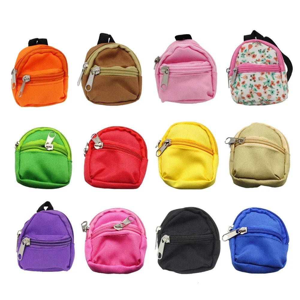 Labubu Doll Canvas Backpack Simulation Pet Bag for 15/17cm Dolls Cute Doll Accessories