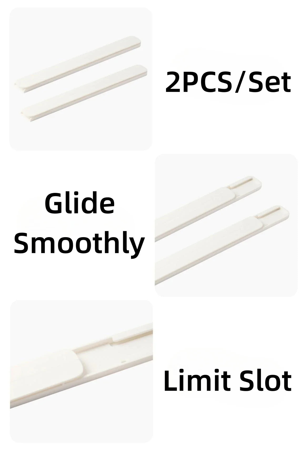 2PCS Home Storage Rack Track Closet Slide Home Kitchen Bedroom Storage Accessories Pullout Track Drawer Basket Pull Rail Slides