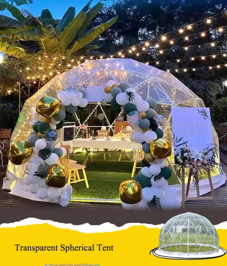 Garden Yard Glamping Dome Tent Inflatable Geodesic Dome Bubble Transparent Igloo Tent for Sale