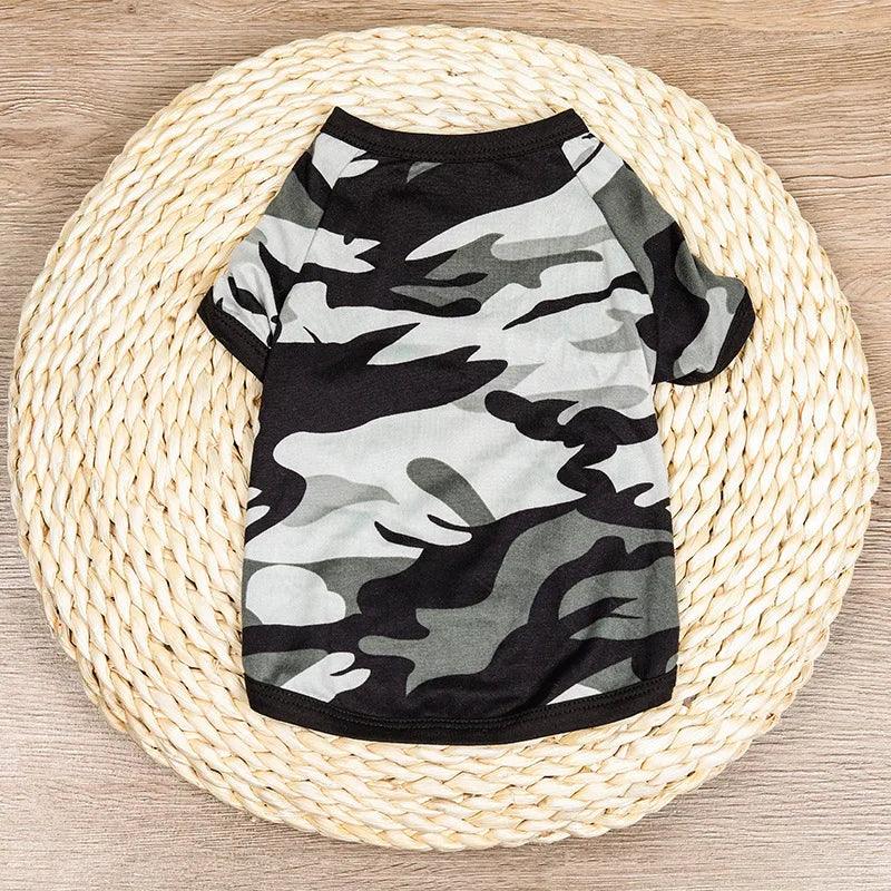 Spring Dog Clothes Camouflage T-shirt Cat Puppy Costume Apparel Pomeranian Yorkie Dog Clothing Tee Shirt Shih Tzu Pet Outfit - Lizard Vigilante