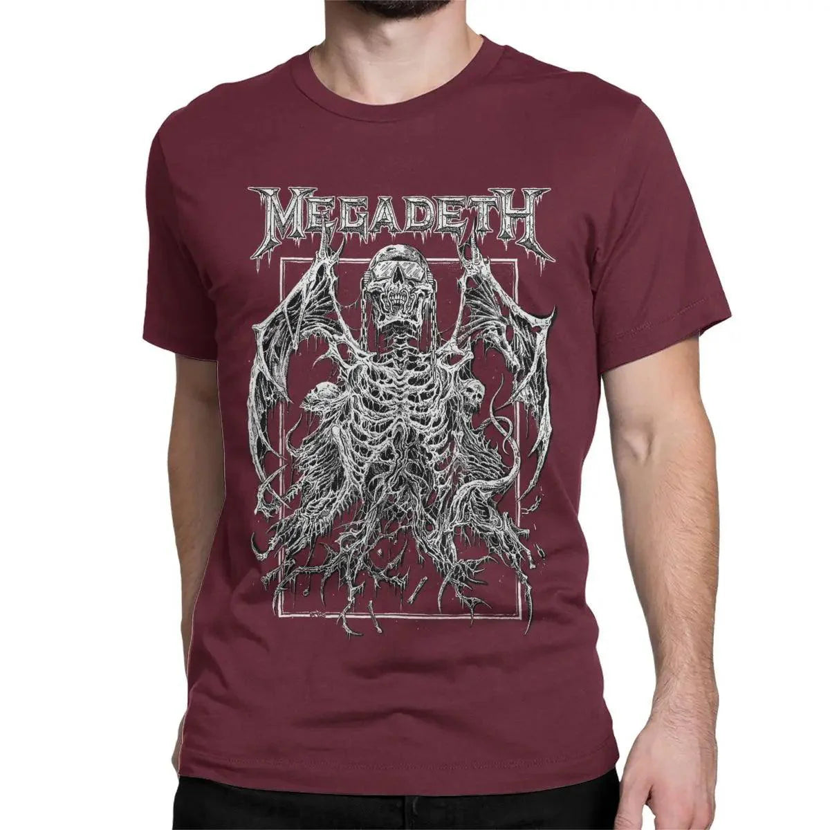 Pure Cotton Megadeth T-Shirt Short Sleeve O-Neck Tee - Premium t-shirt from Lizard Vigilante - Just $23.88! Shop now at Lizard Vigilante