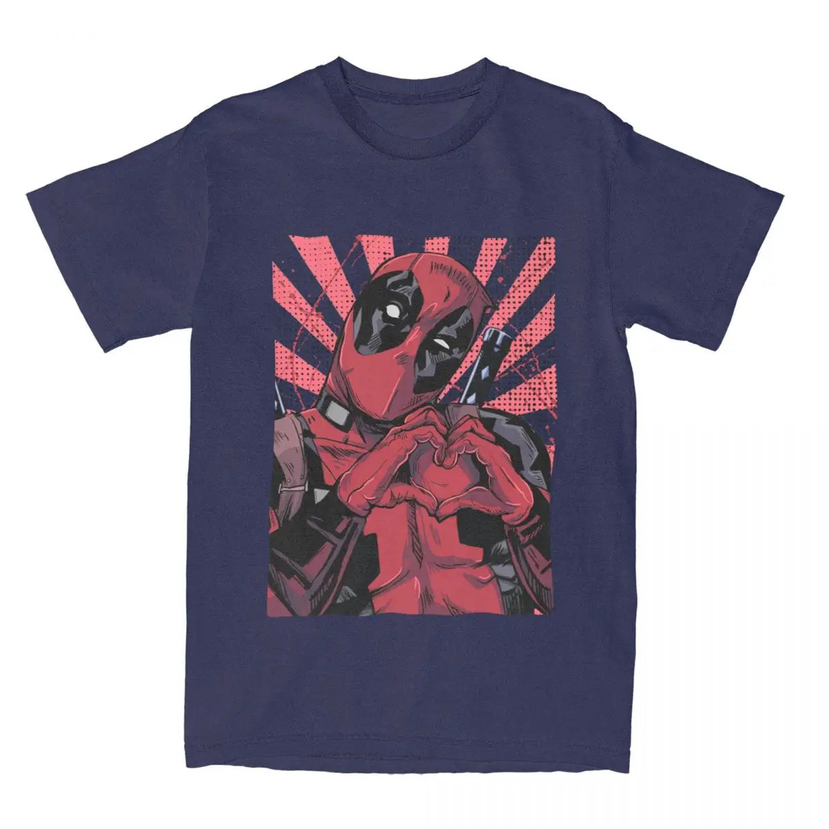 Deadpool Hand Heart TShirt for Men Women Cotton Comic Book Fashion Unisex Tee ONeck Short Sleeve T Shirt summer casual Clothes cool tee - Premium t-shirt from Lizard Vigilante - Just $24.39! Shop now at Lizard Vigilante