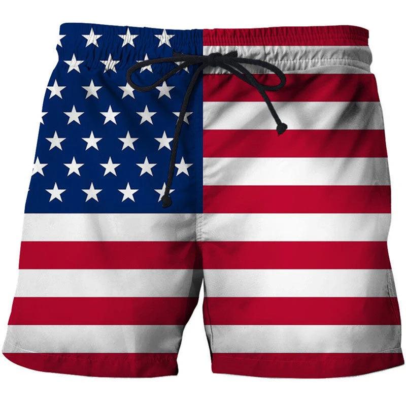 USA UK National Flag Graphic Men Board Shorts 3D Printed Short Pants Casual Hawaii Surf Swim Trunks Bikini Sunny Beach Swimsuit - Premium shorts from Lizard Vigilante - Just $23.99! Shop now at Lizard Vigilante