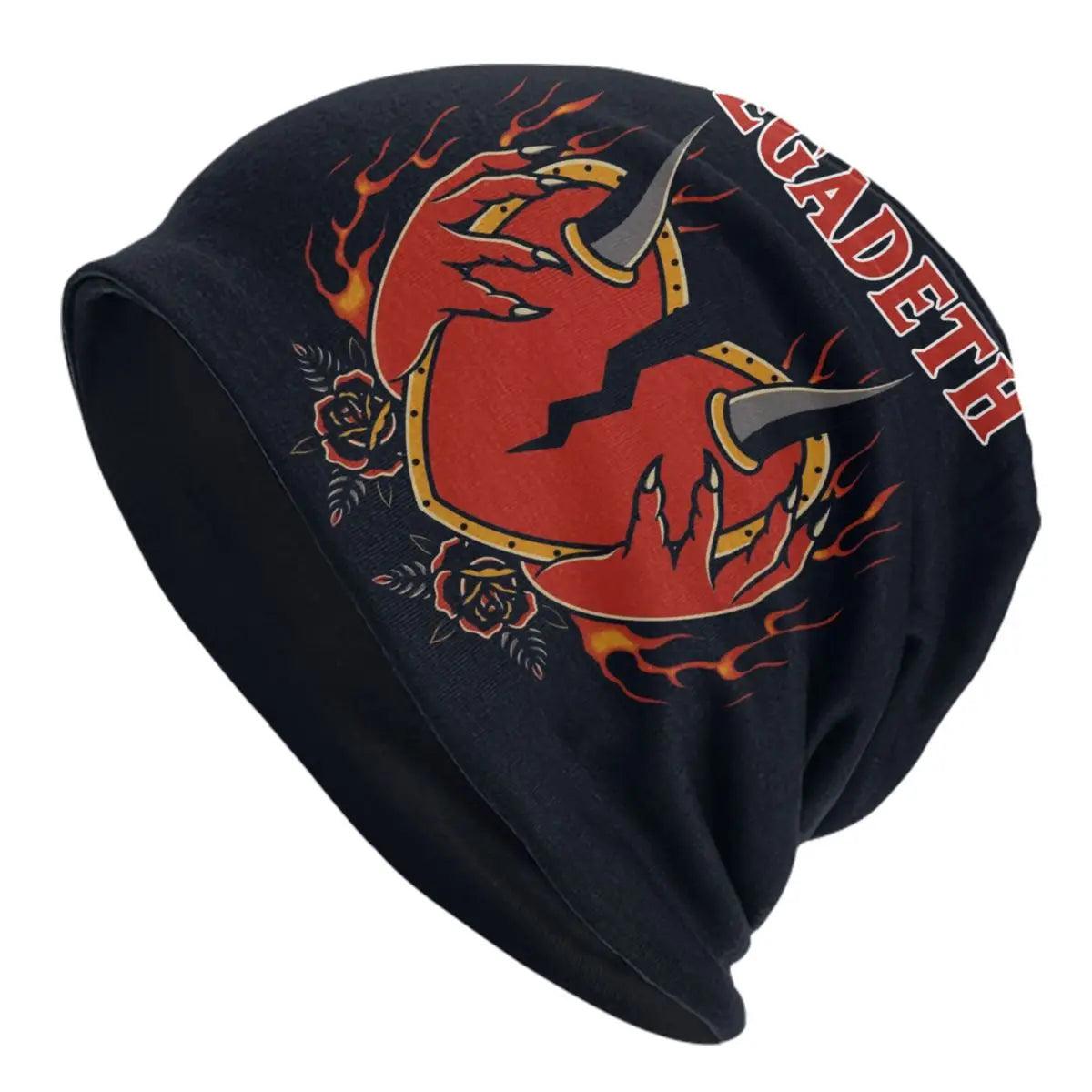 Heavy Metal Rock Megadeths Print Beanie Cap Unisex Winter Warm Bonnet Homme Knit Hats Fashion Ski Skullies Beanies Hats For - Lizard Vigilante