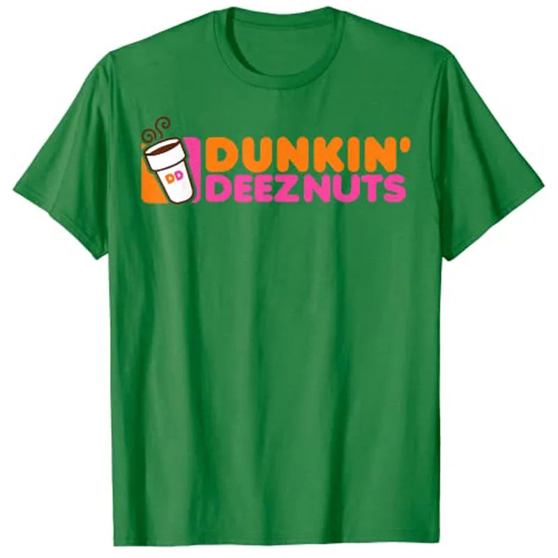 Dunkin' Deez Nuts - Dunkin Deeznuts T-Shirt Aesthetic Clothes Graphic Tee Shirts Tops - Lizard Vigilante