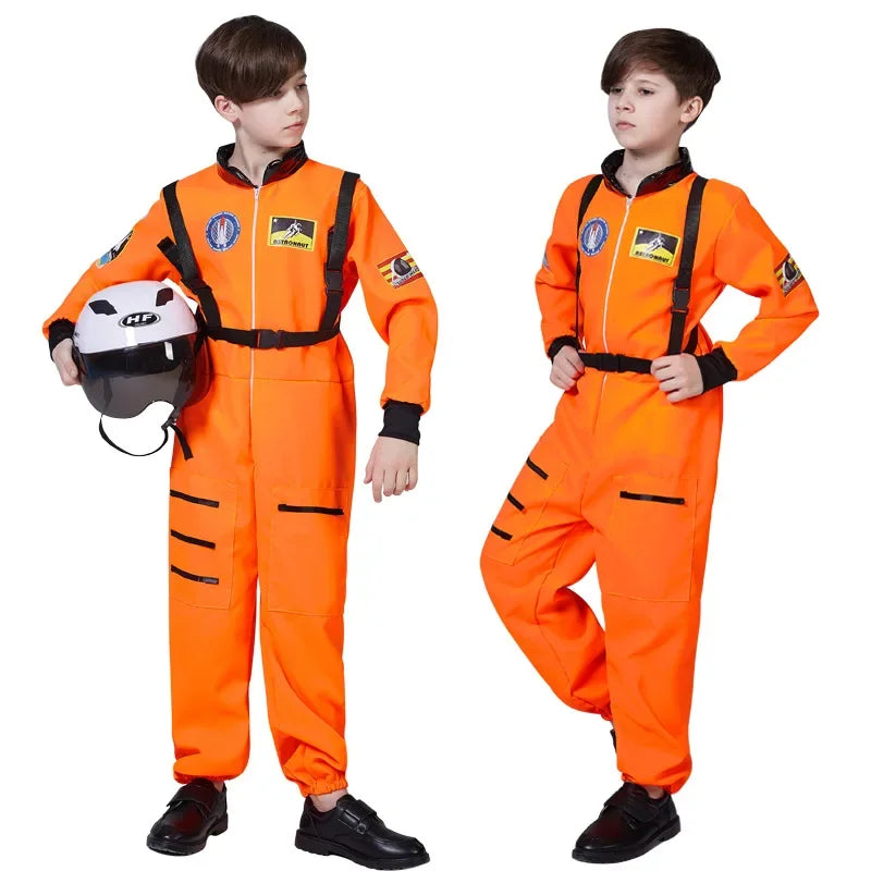 Parent-Child Astronaut Pilot Air Force Cosplay Set Spaceman Flight Suit Family Halloween Performance Costume