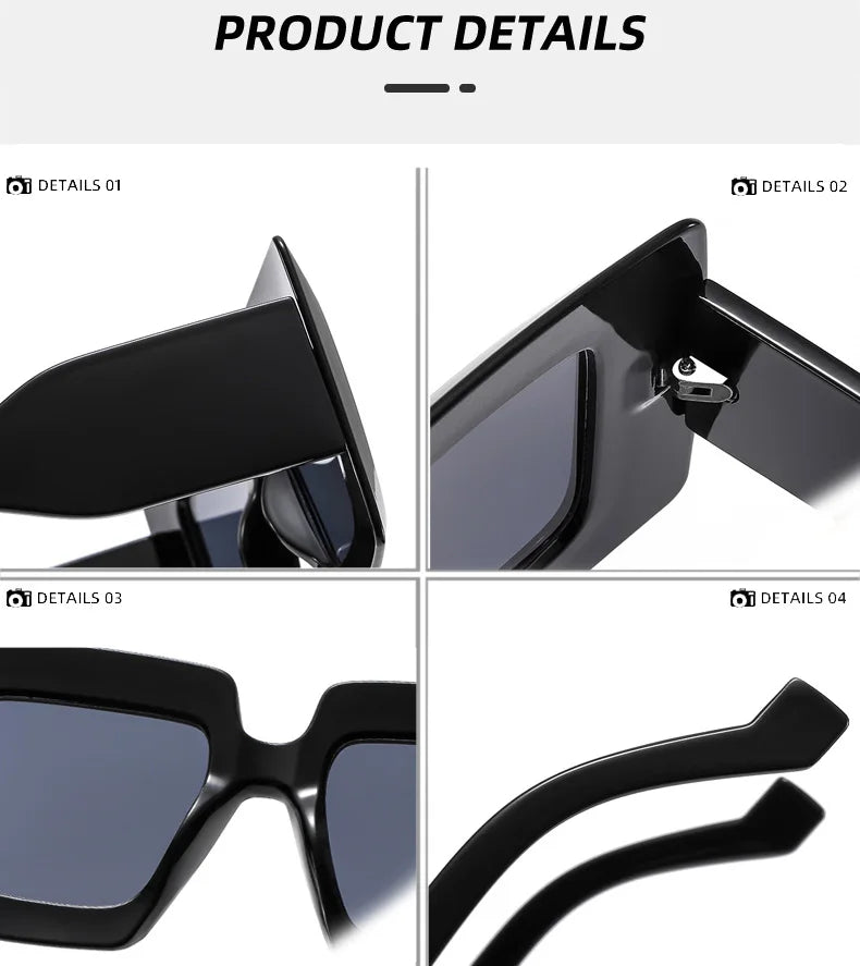 VOLT//BLOK 2025 PunkSquare UV400 Shades — Oversized Futurist Goggle Sunglasses for Women & Men | Cyber-Street Retro Eyewear, Photochromic Anti-Reflective Fashion Bomb - Premium shades from dsers - Just $15.99! Shop now at Lizard Vigilante