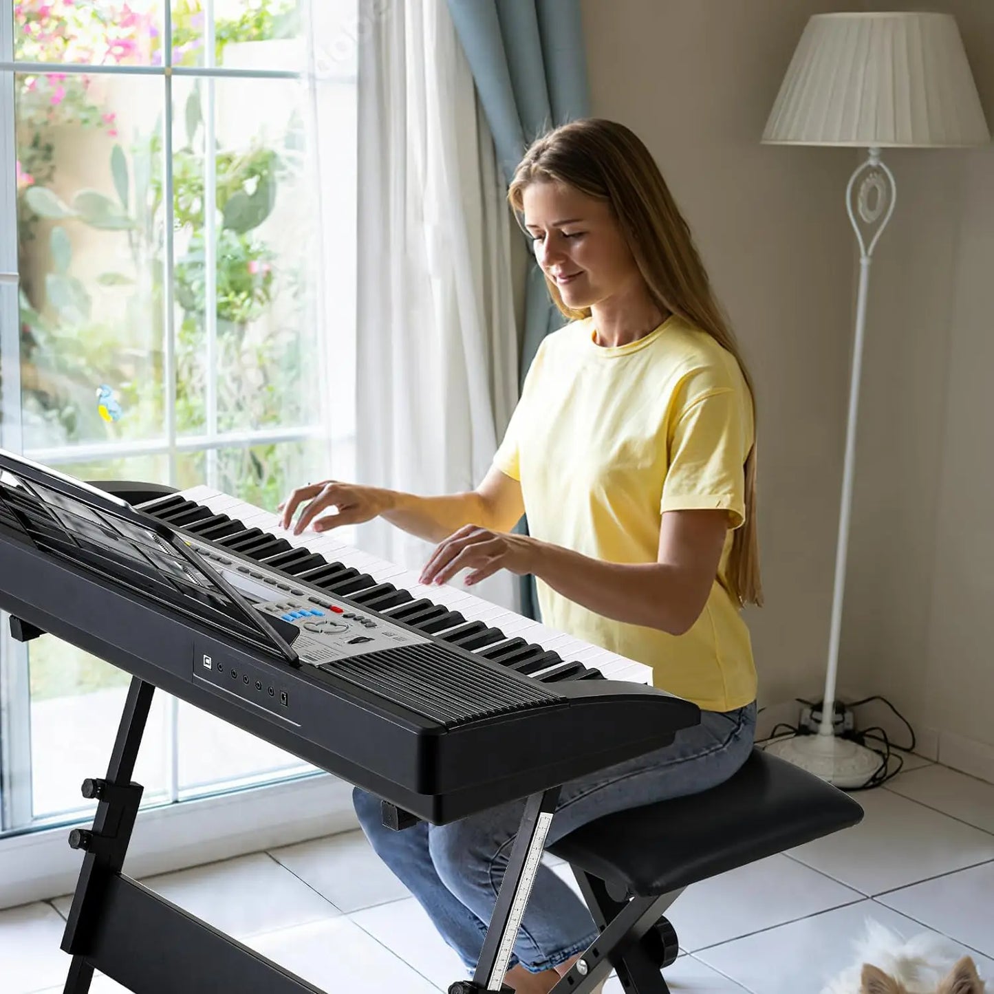 Multifunctional Digital Piano Keyboard Set for Kids with Microphone, 61 Key Keyboard Piano, Dual Power Supply, Built-in Dual Speakers,LCD Screen - Premium electronic keyboard from Lizard Vigilante - Just $139.99! Shop now at Lizard Vigilante