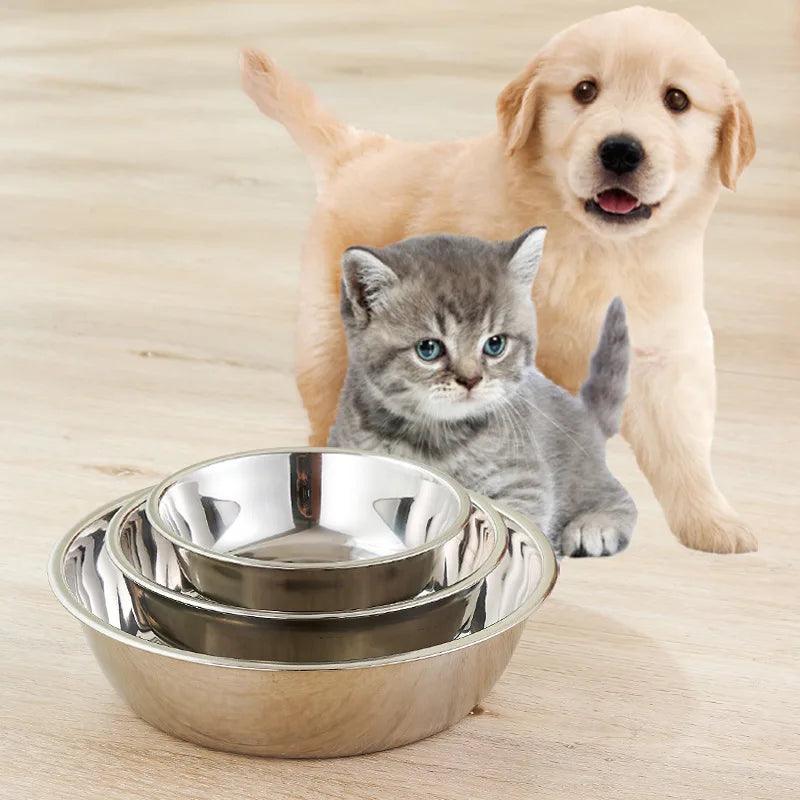 Stainless Steel Metal Dog Bowl for Small Medium Large Dogs Replacement Basic Dog Bowls Thickened Dog Water Feeder Bowls Pet Supp - Premium pet bowl from Lizard Vigilante - Just $12.99! Shop now at Lizard Vigilante