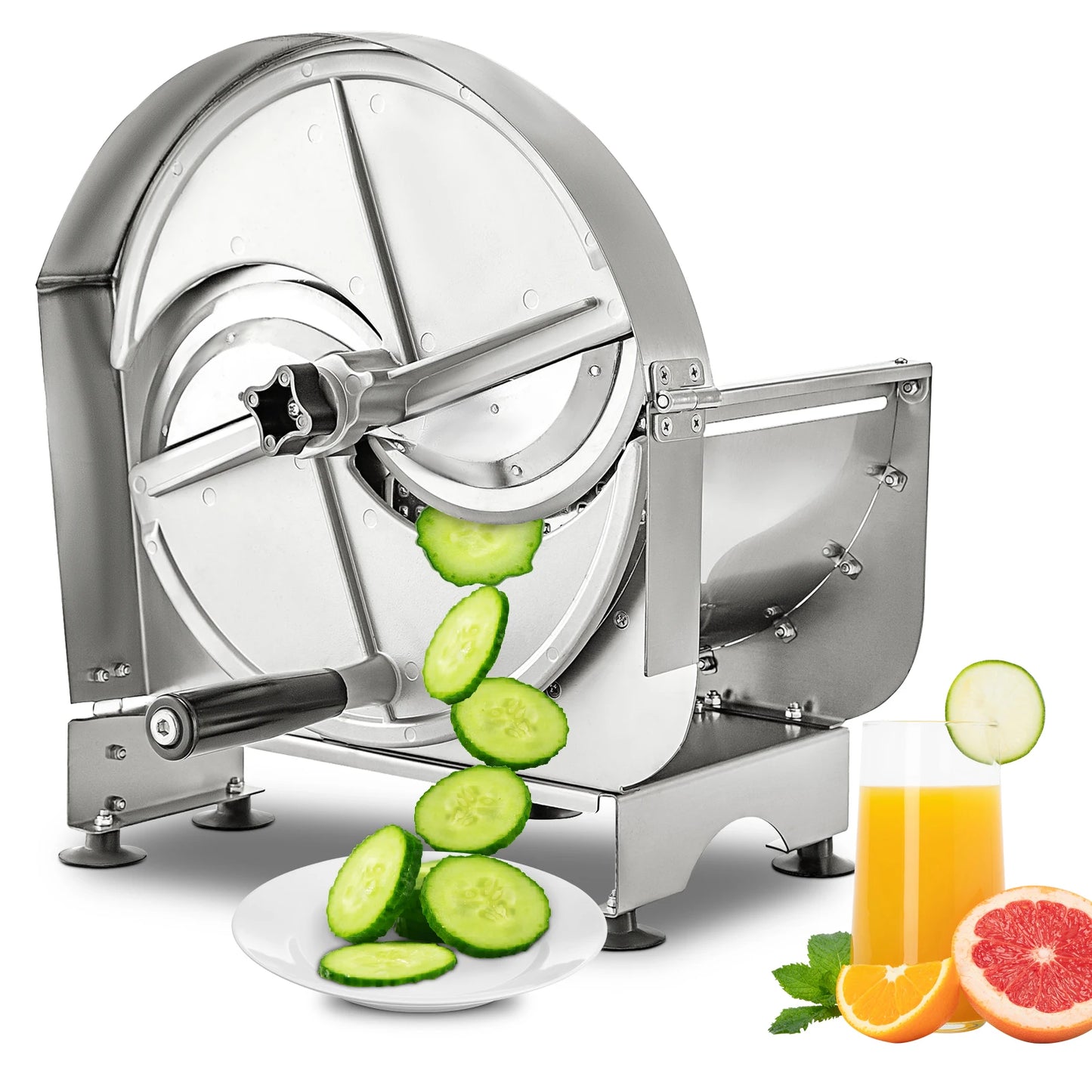 VEVOR Commercial Manual Fruit Slicer – Adjustable 0.2-12mm Multi-Function Vegetable Cutter for Home & Commercial Use – Aluminum & Stainless Steel Kitchen Slicing Tool - Premium slicer from Lizard Vigilante - Just $279.99! Shop now at Lizard Vigilante