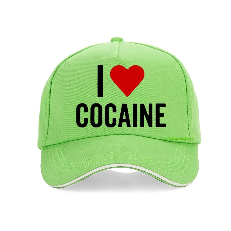 Funny I Love Cocaine Graphic Baseball Cap Cotton Summer Style Men Golf Snapback Hats Adjustable Unisex Trucker Hat Gorras - Premium Hat from Lizard Vigilante - Just $23.99! Shop now at Lizard Vigilante