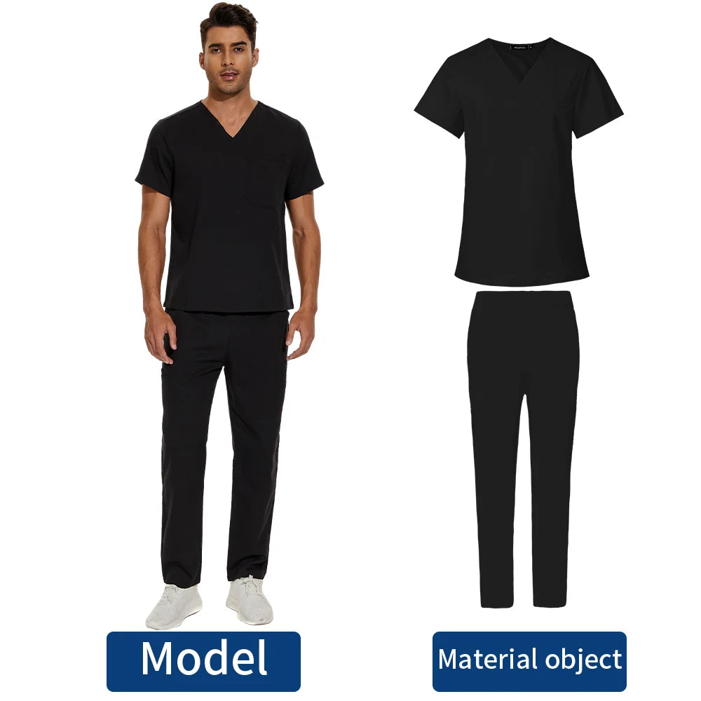 NiaaHinn Men's Medical Scrubs Set | V-Neck Uniforms for Clinics & Hospitals | Comfortable & Breathable Workwear - Premium scrubs from Lizard Vigilante - Just $38.88! Shop now at Lizard Vigilante