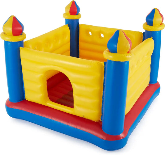 Intex 48259EP Inflatable Colorful Jump-O-Lene Castle Bouncer Indoor Outdoor Kids Jump Bounce House for 2 Kids, Ages 3 to 6 Years - Premium  from Lizard Vigilante - Just $89.99! Shop now at Lizard Vigilante