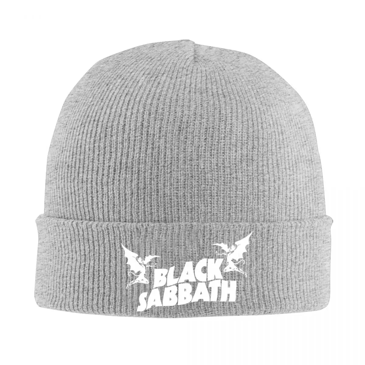 Black Sabbath Knitted Beanie Cap – Unisex Winter Hat for Men & Women, Warm Acrylic Crochet Melon Cap for Outdoor Use - Premium beanie from Lizard Vigilante - Just $21.99! Shop now at Lizard Vigilante