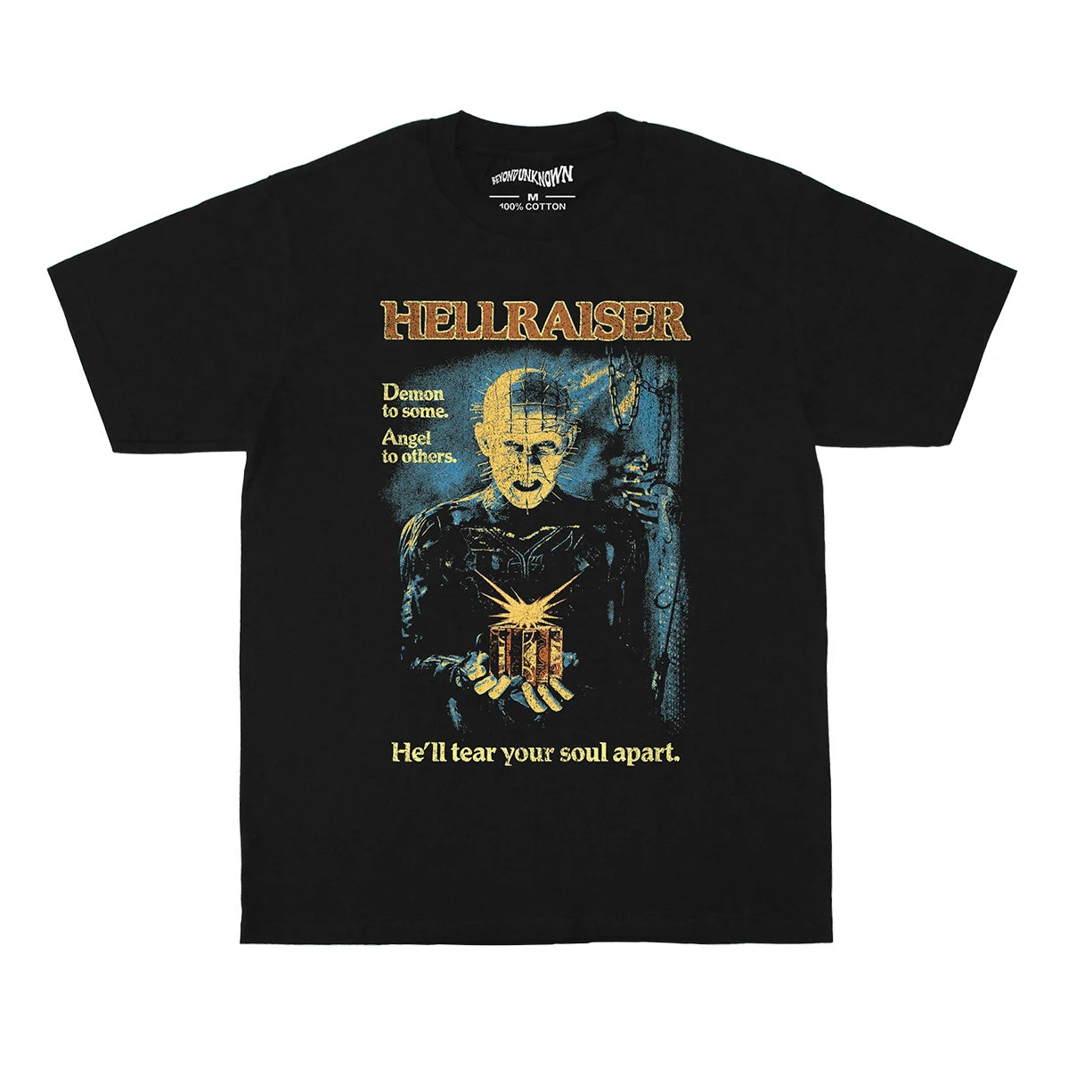 Hellraiser Icons T-Shirt – 80s Horror Pinhead Cotton Tee - Premium tee from Lizard Vigilante - Just $29.99! Shop now at Lizard Vigilante