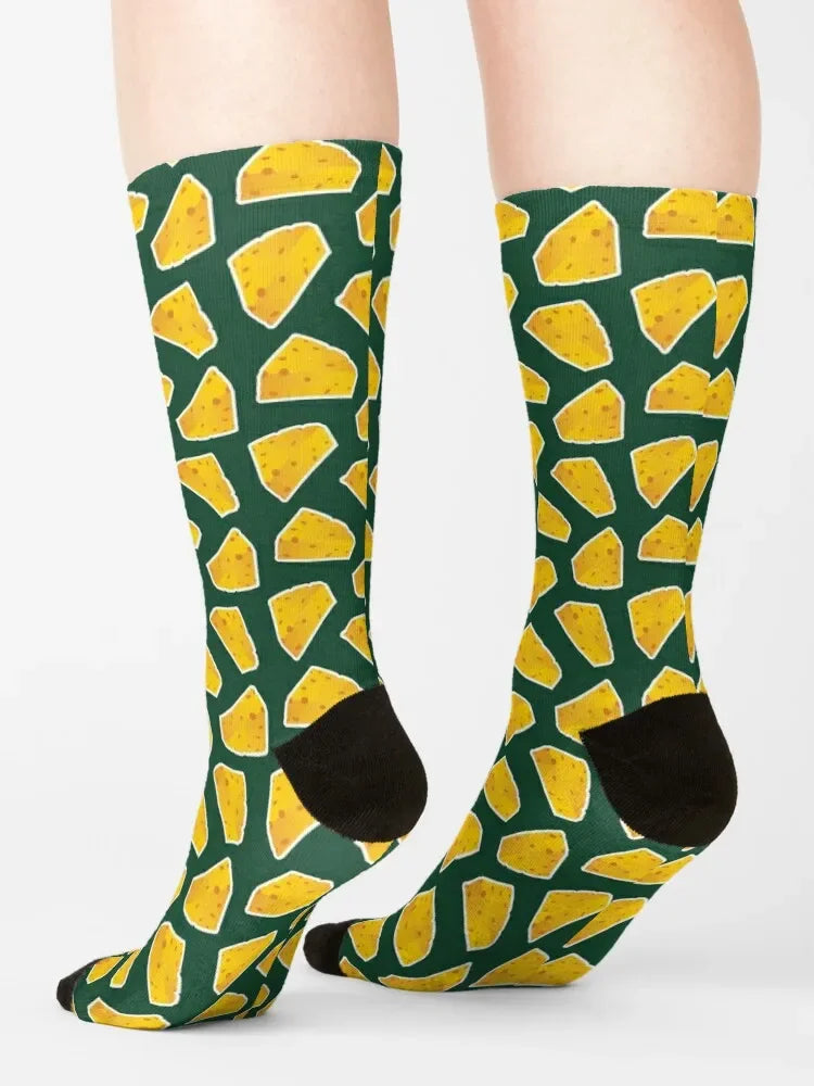 Green Bay Football-Inspired Anti-Slip Crew Socks – 360° Print, Unisex, Comfortable Fit for Adults - Premium socks from Lizard Vigilante - Just $22.88! Shop now at Lizard Vigilante