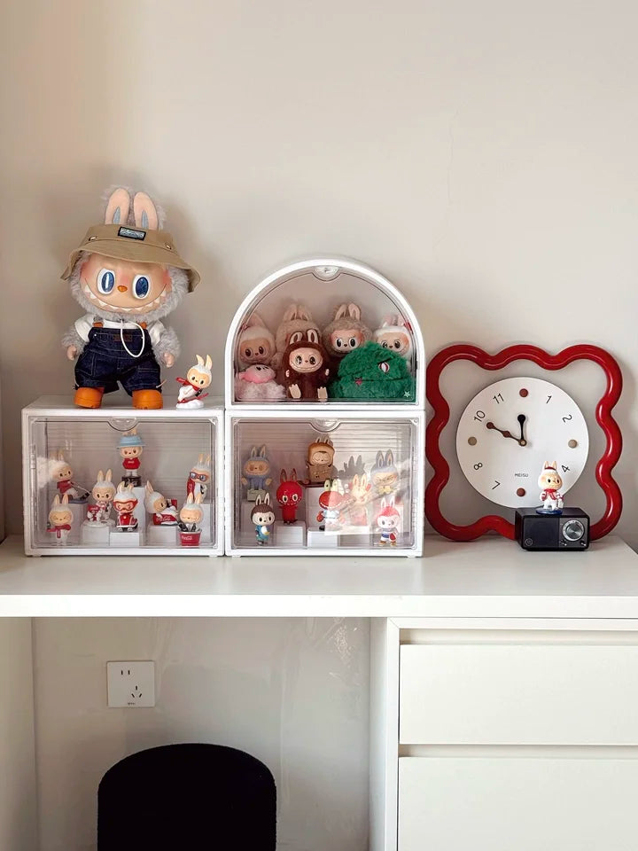 Labubu Display Box Cabinet Box Dustproof And Moisture-Proof Blind Box Toy Doll Display Stand Transparent Acrylic Storage Box