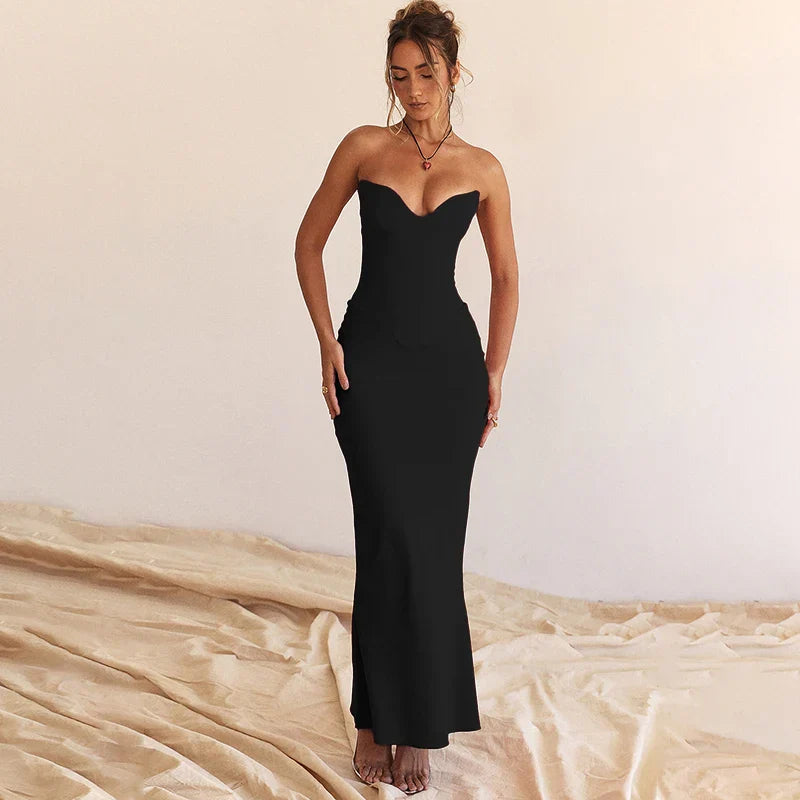 Elegance Unleashed: Corset-Tube Mermaid Bodycon Dress – Backless, Bold & Flawless for Proms, Evenings, & Street-Chic Statements - Premium dress from Lizard Vigilante - Just $43.88! Shop now at Lizard Vigilante