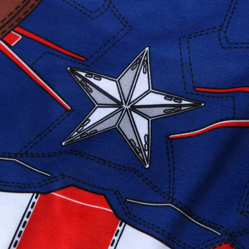 Avengers Superhero Pajama Set — Boys Long Sleeve Spider-Man & Iron Man Nightwear Cosplay Costume