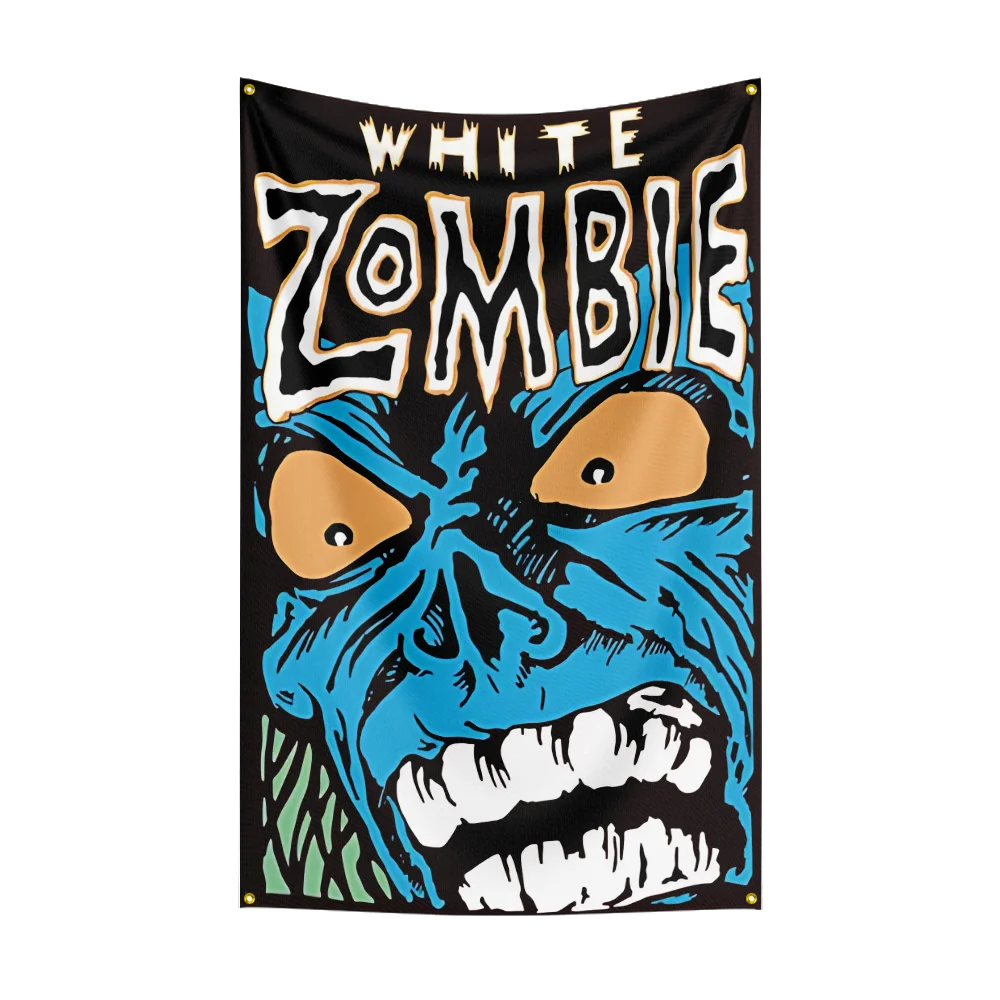 3x5 Ft Heavy Metal Rock Band WHITE Zombies Flag – Polyester Digital Printing Banner for Bedroom Wall Art & Outdoor Tapestry Decoration - Premium banner from Lizard Vigilante - Just $17.99! Shop now at Lizard Vigilante