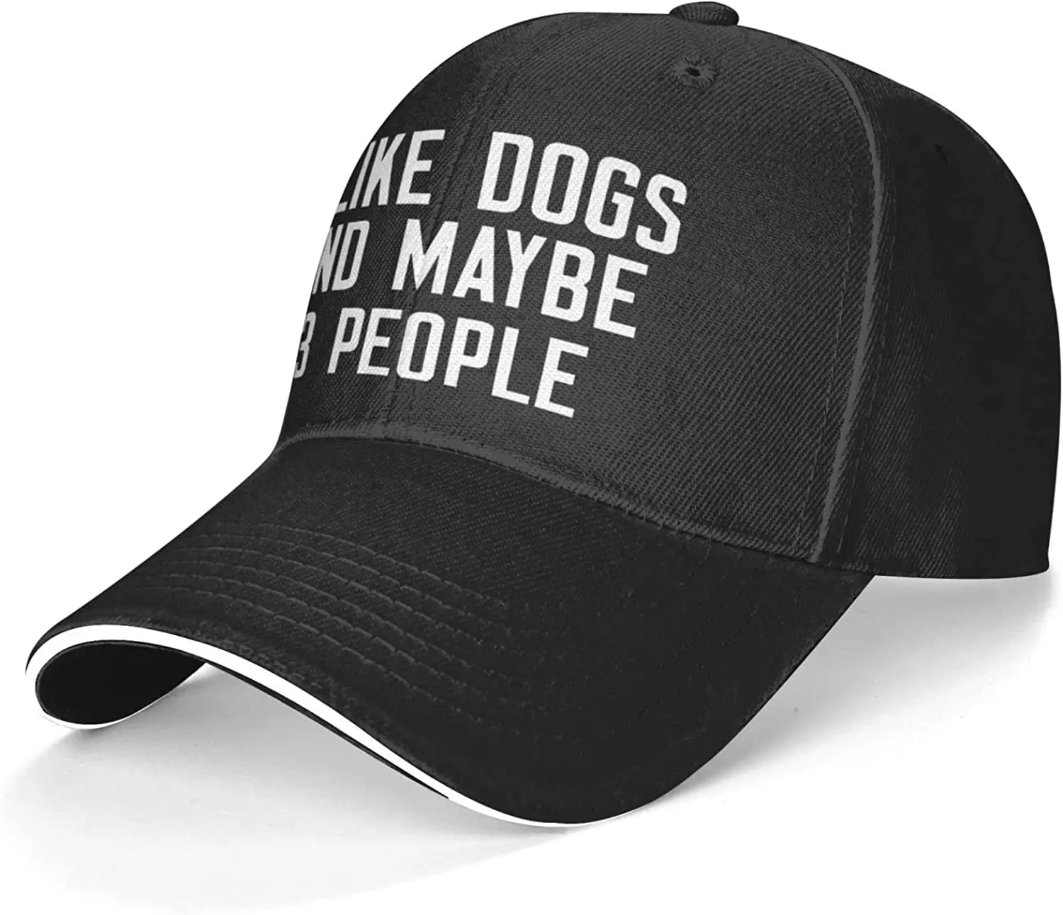 I Like Dogs and Maybe 3 People Unisex Cap Fishing Outdoor Sport Baseball Cap Sun Hat - Premium hats from Lizard Vigilante - Just $18.99! Shop now at Lizard Vigilante