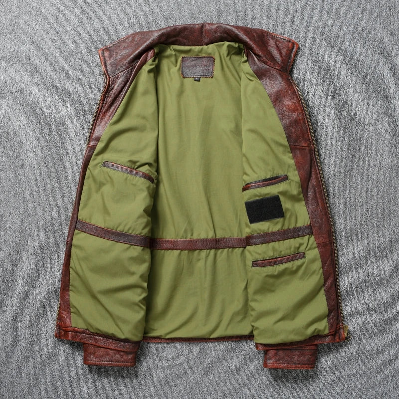 Bloodtrail Authority Jacket | Vintage Cowhide War-Torn Masterpiece