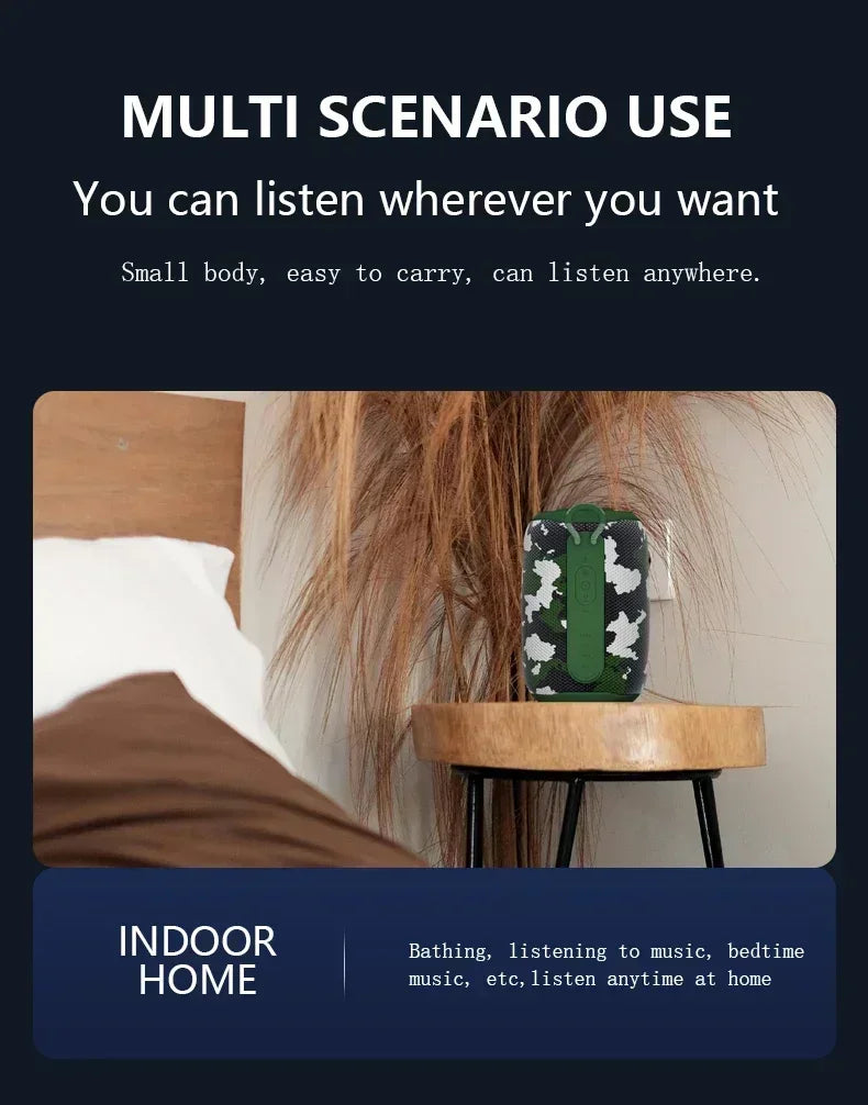 Super Powerful Wireless 5.3 Bluetooth Speaker RGB Light Caixa De Som Enhanced Bass IPX6 Waterproof Subwoofer 3D Stereo Sound Box