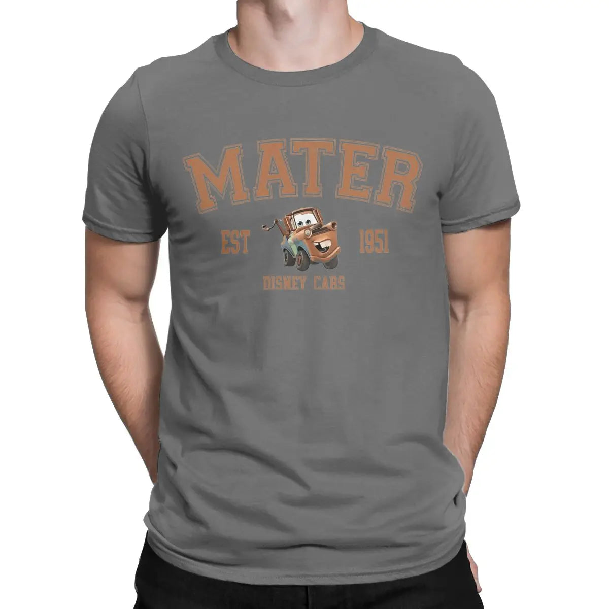 Men's Mater T-Shirts Lightning McQueen 100% Cotton Tee Clothes Novelty Brown Car Short Sleeve Round Collar Tees Plus Size Tshirt - Premium tshirt from Lizard Vigilante - Just $22.39! Shop now at Lizard Vigilante