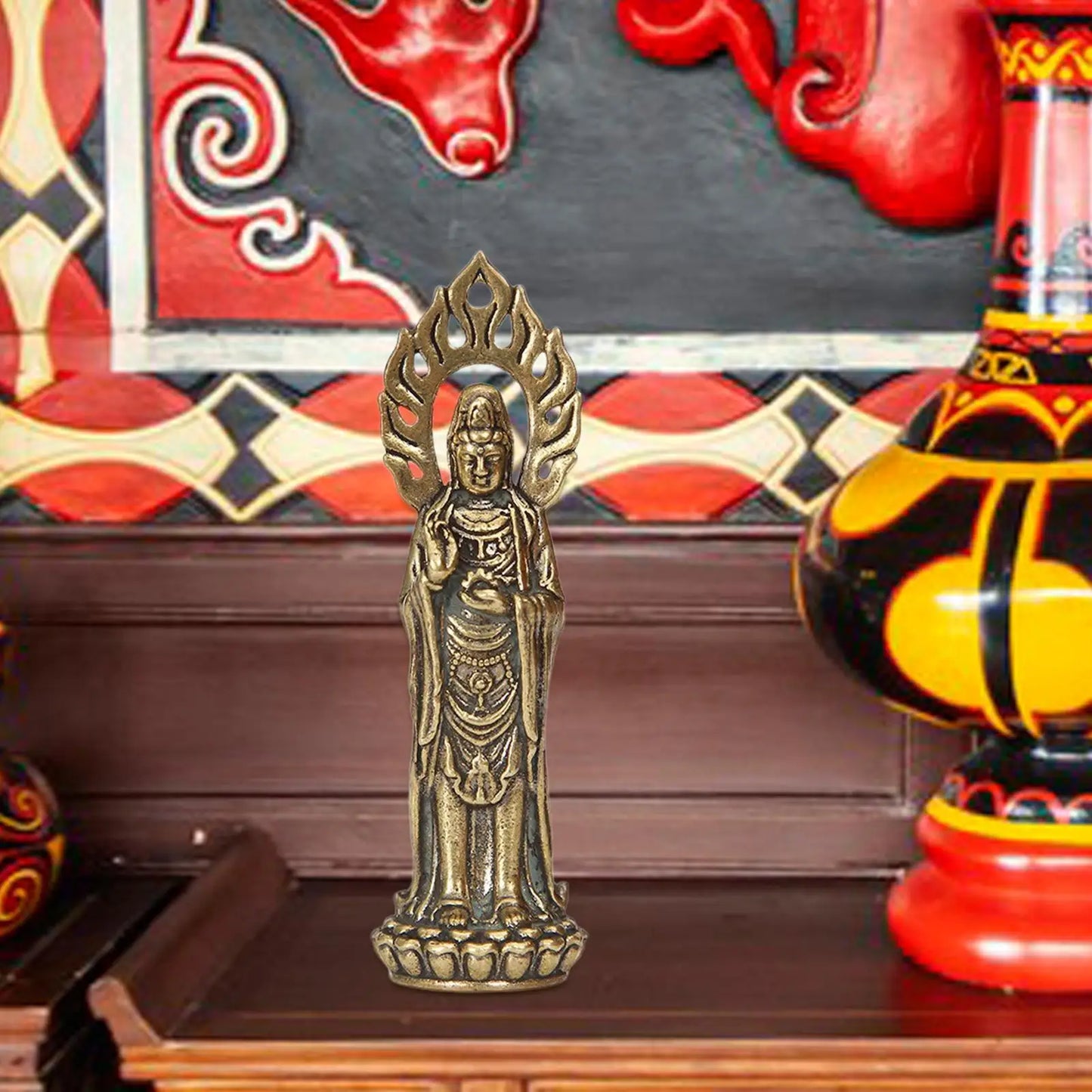 Kwan Yin Statues Buddha Figurine Craft 2.4 Inch Buddhist Avalokiteshvara Statue Chinese Feng Shui Sculpture Crafts Figurine