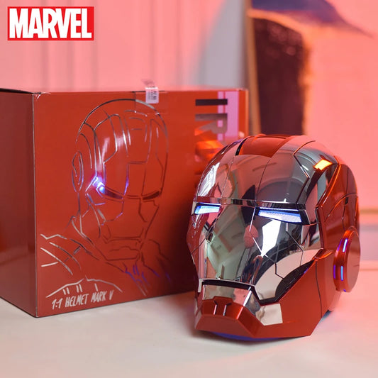 New AutoKing 1:1 Mk5 Iron Man Helmet Cosplay Voice Control Eyes with Light Model Toys for Adult Electric Wearable Christmas Gift - Premium  from Lizard Vigilante - Just $199.99! Shop now at Lizard Vigilante