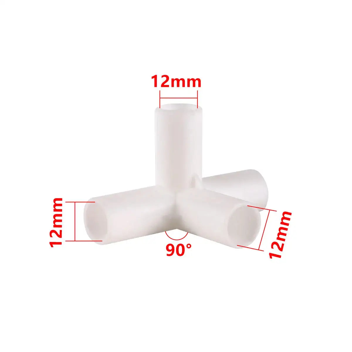 PVC Connector Inne Diameter 12mm Straight Elbow Tee 4-Way Joint 60/90/120/135 Degree Tee Garden Pipe Adapter DIY Tent Fittings