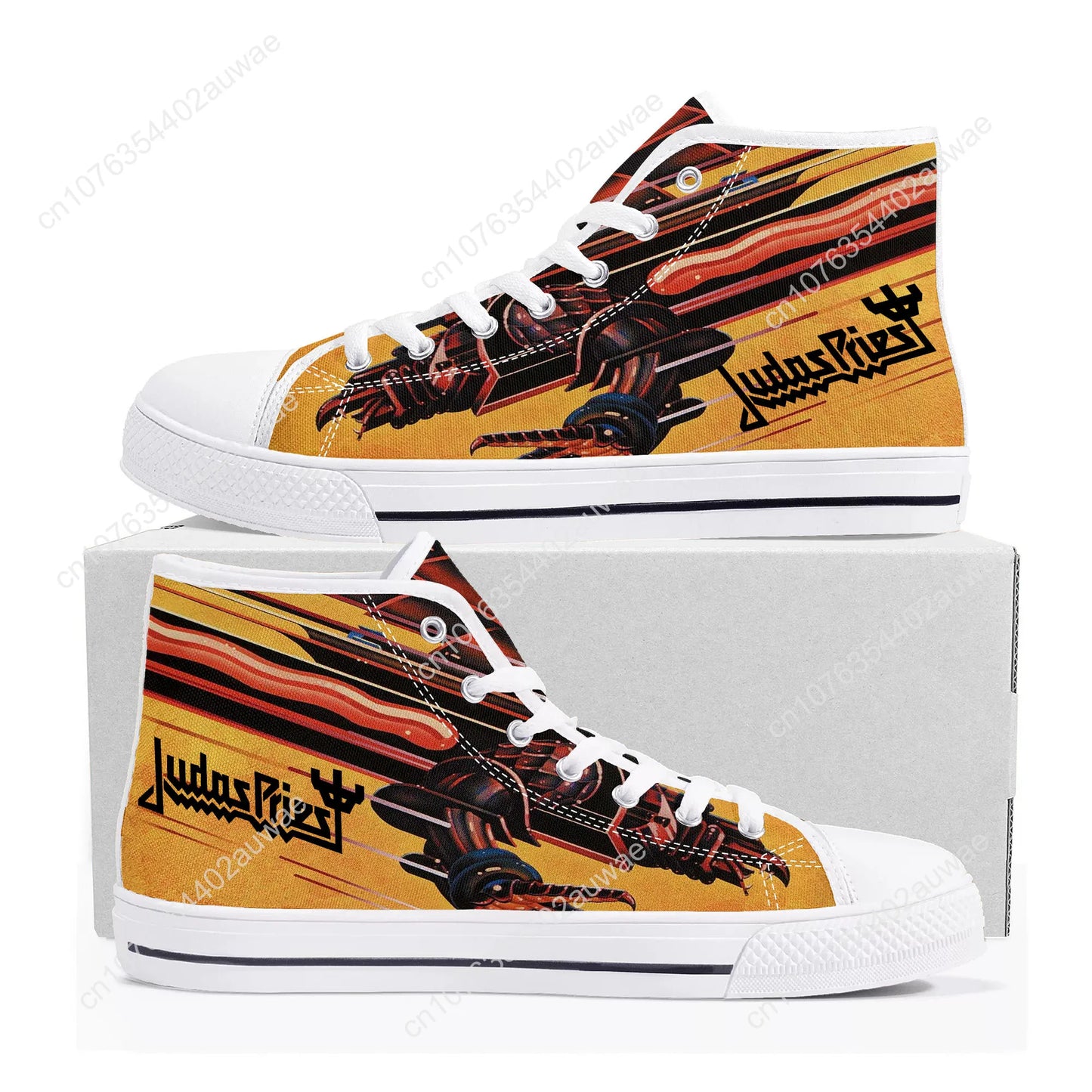 Judas Priest High Tops High Quality Sneakers Heavy Metal Rock Band Men Women Teenager Canvas Shoes - Premium high top shoes from Lizard Vigilante - Just $39.99! Shop now at Lizard Vigilante