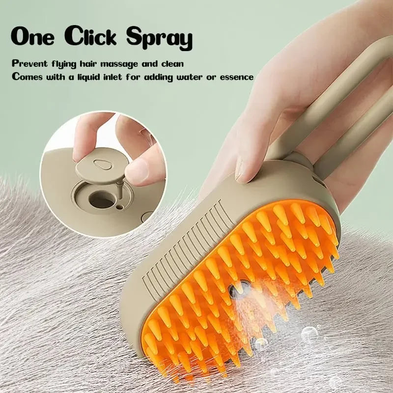 Pet Grooming Comb with Electric Water Spray Steamy Brush Massage Combs Cat Brush for Washing Brushing for Short Long Haired Pets - Premium  from Lizard Vigilante - Just $16.99! Shop now at Lizard Vigilante