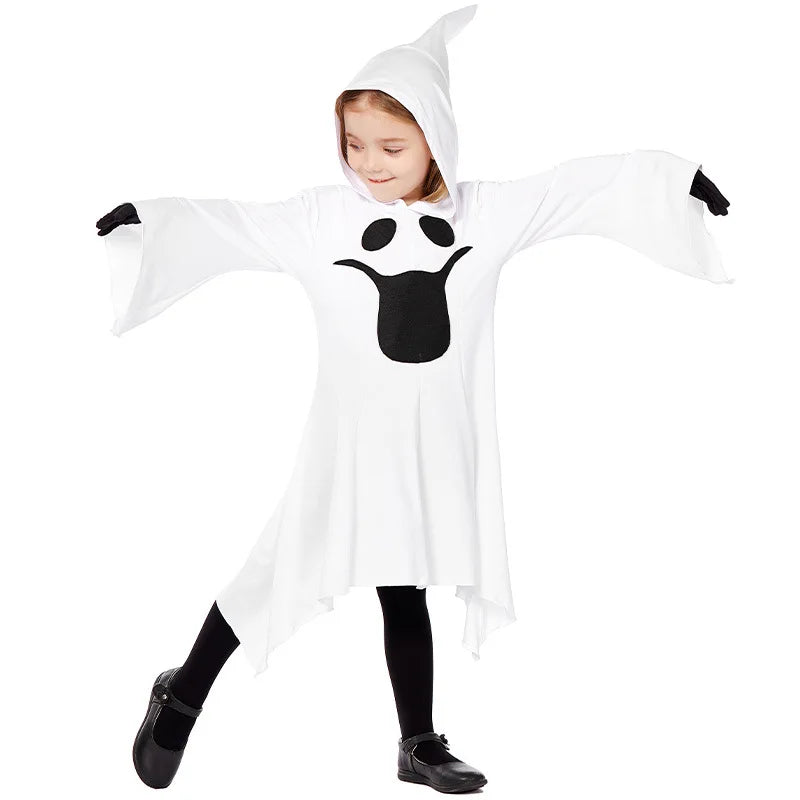 Halloween Children's Day Cosplay Small Ghost Costume Girl Cute Printed Dress Funny School Stage Costumes Performance Clothes - Premium Cosplay Costumes from Lizard Vigilante - Just $28.88! Shop now at Lizard Vigilante