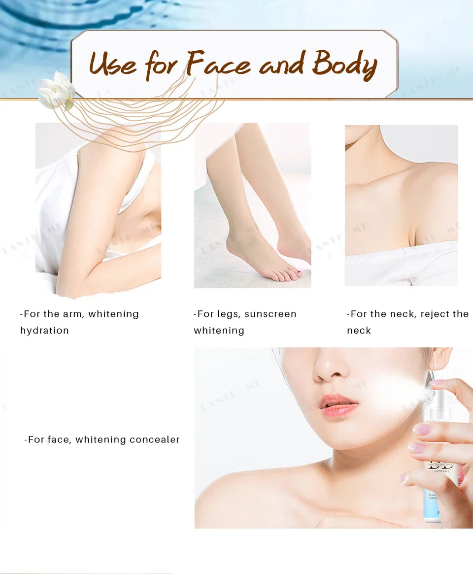 BB Whitening Spray Skin Brightening Moisturizing BB Cream Face Foundation Nourishing Skin Care Beauty Cosmetics